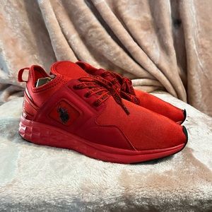 Women’s Red U.S. Polo Assn. Slip On Comfort Casual Tennis Shoes Size 7